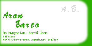 aron barto business card